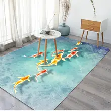 35 Китайский стиль 3D рыбка ковер для бассейна комнаты простой живописный Печатный ковер гостиная моющийся ковер стол диван Новогоднее украшение