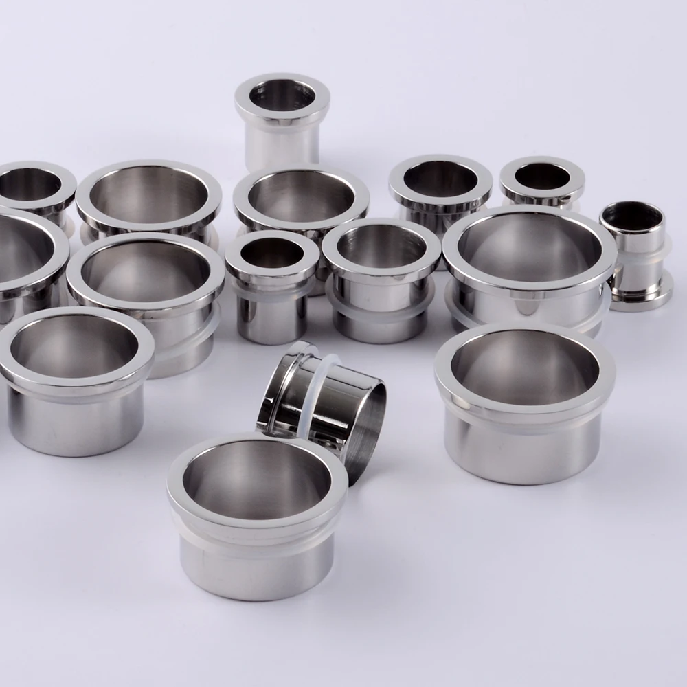 2 Pezzi Tappi Auricolari Per Dilatare Orecchie In Acciaio - Foto 4