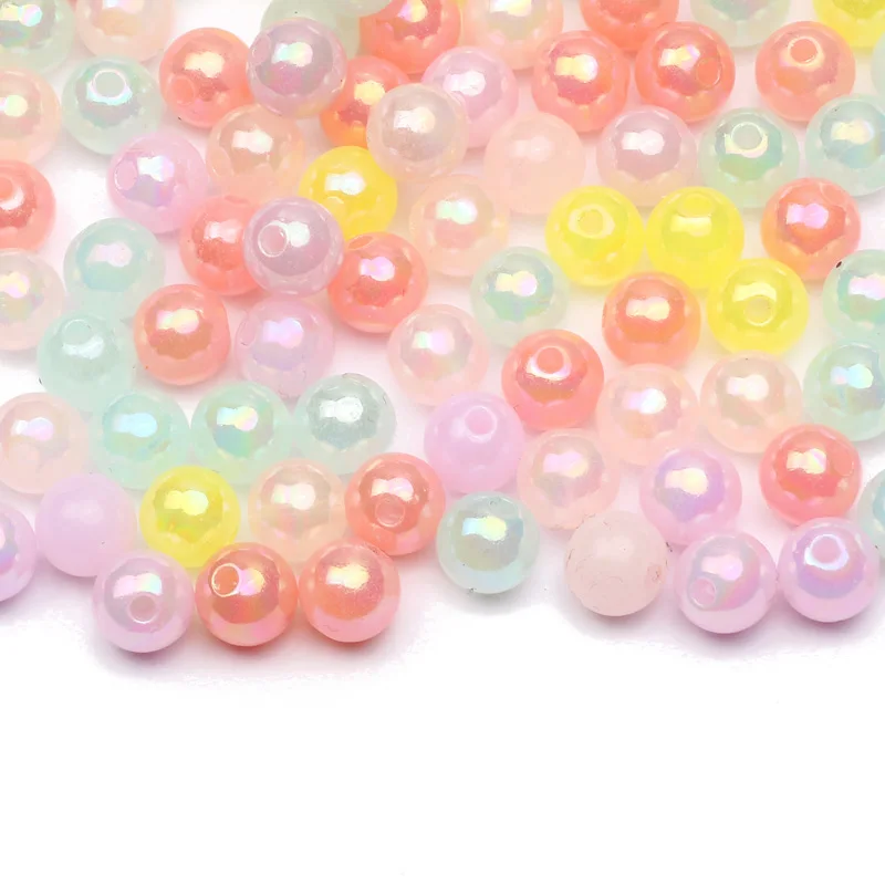 50pcs/Lot 10mm Fruit Beads Polymer Clay Beads Mixed Color Polymer Clay  Spacer Beads For Jewelry Making DIY Bracelet Necklace