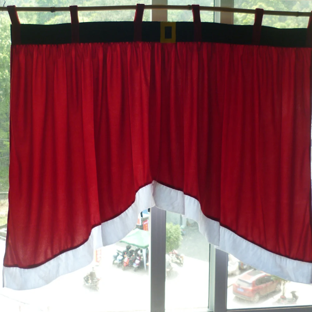 

Window Plush Panel Non Toxic Decoration Soft Home Drape Irregular Hem Door Party Hanging Type Christmas Curtain Shop