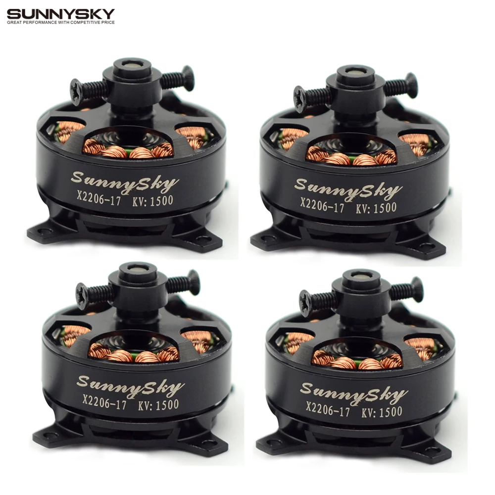 

4pcs/lot Sunnysky X2206 1500KV 1900KV Outrunner Brushless Motor 2206 for RC Quadcopter Multicopter