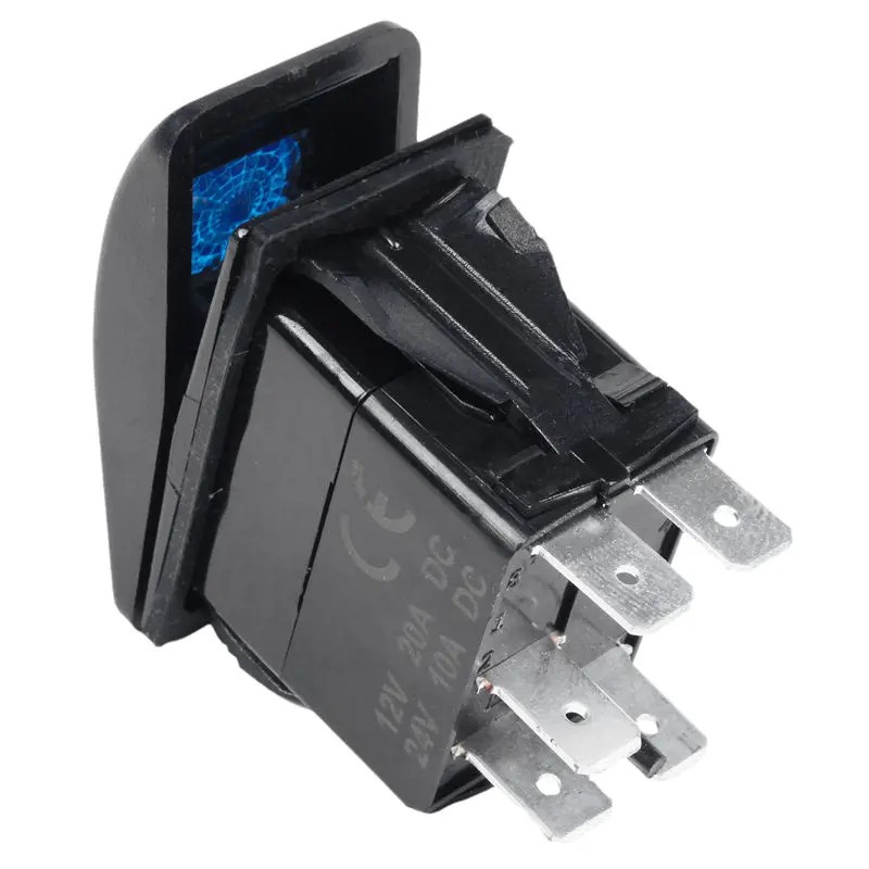 7PCS 12V 20A бар 5 Pin кулисный переключатель синий светодиодный светильник автомобиль Лодка