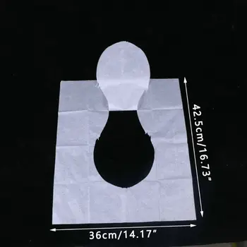 

100Pcs/Box Disposable Toilet Seat Covers Water Solubility Flushable Wood Pulp Paper Potty Shields Pads
