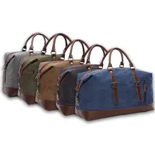 Унисекс холщовые дорожные сумки на плечо, Большая вместительная сумка, деловая Повседневная винтажная кожаная простая сумка для мужчин