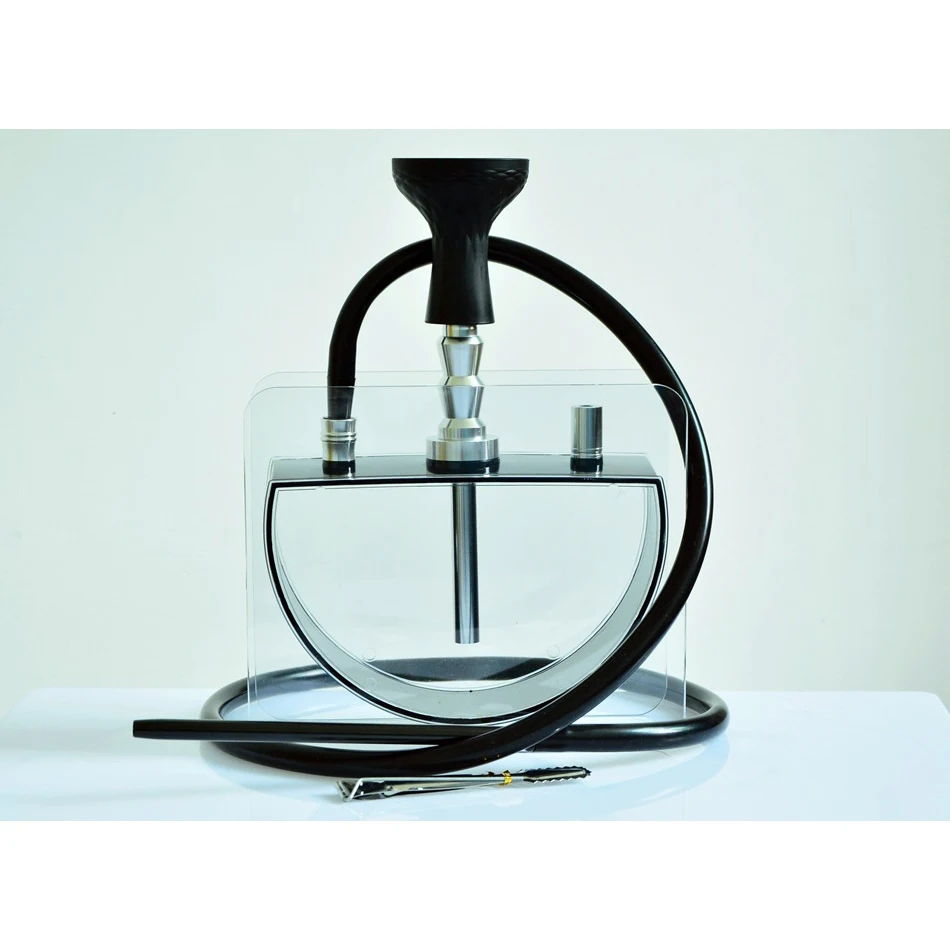 Hookah Set with Metal Charcoal Tongs Silicone Tobacco Bowl Water Pipe
