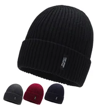 Мужская шапка, зима, модный головной убор, повседневный тренд, плюс бархат, утолщенная вязаная шерстяная шапка, уличная, теплая, пара, хип-хоп шапка