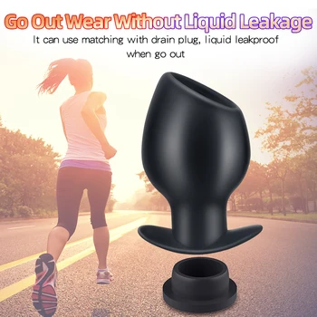 Ass Goblet Silicone Anal Plug Tunnel Ass Cleaner Anal Dildo/Speculum/Extender/Enema/Dilator/Expander Massager Prostate 5