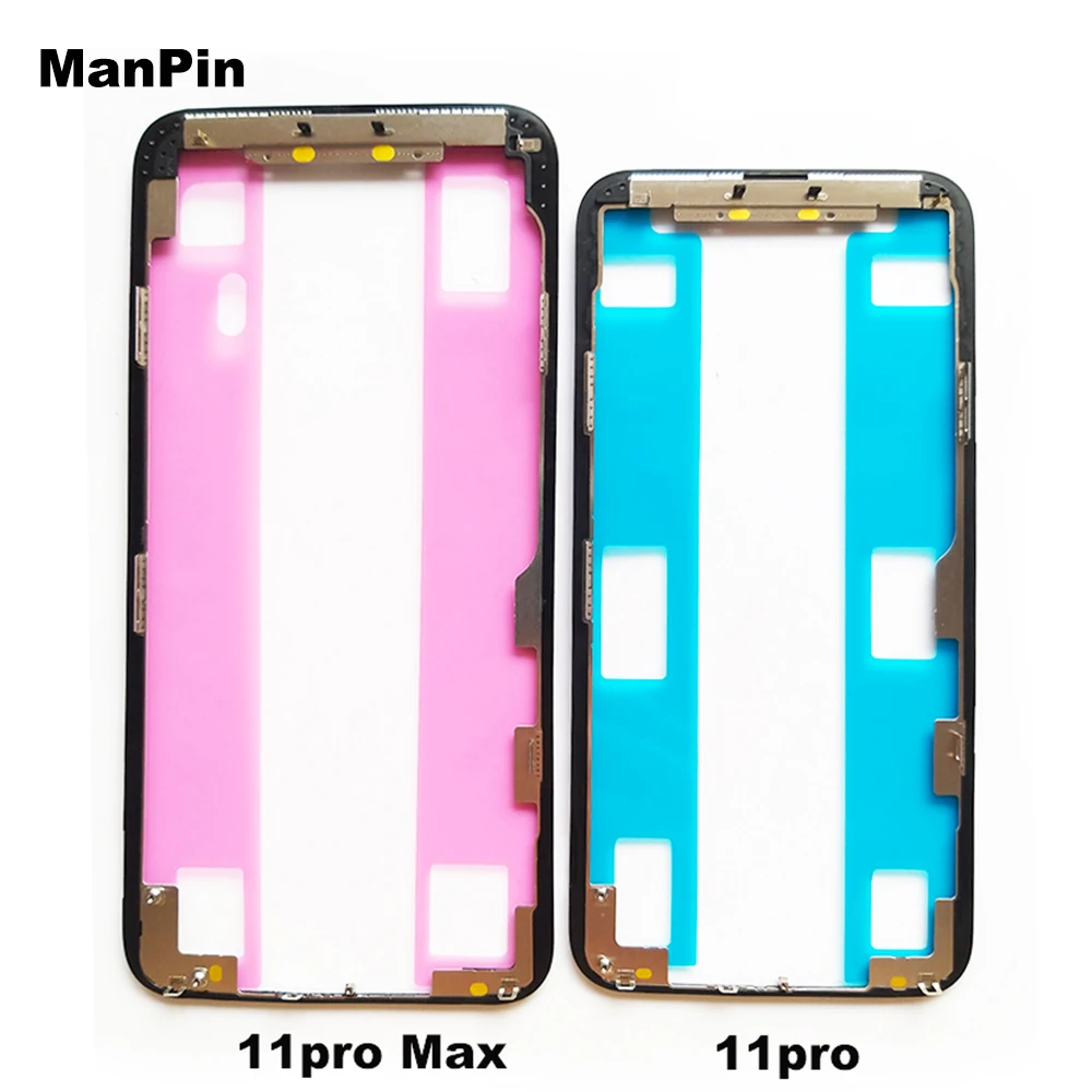 Рамка для iPhone 11pro MAX 11Pro рамка сенсорного ЖК-экрана корпуса с наклейкой детали