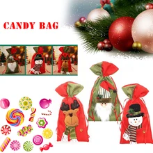 Рождественский Подарочный шнурок мешок Снеговик стиль фестиваль подарок конфеты мешок декорации