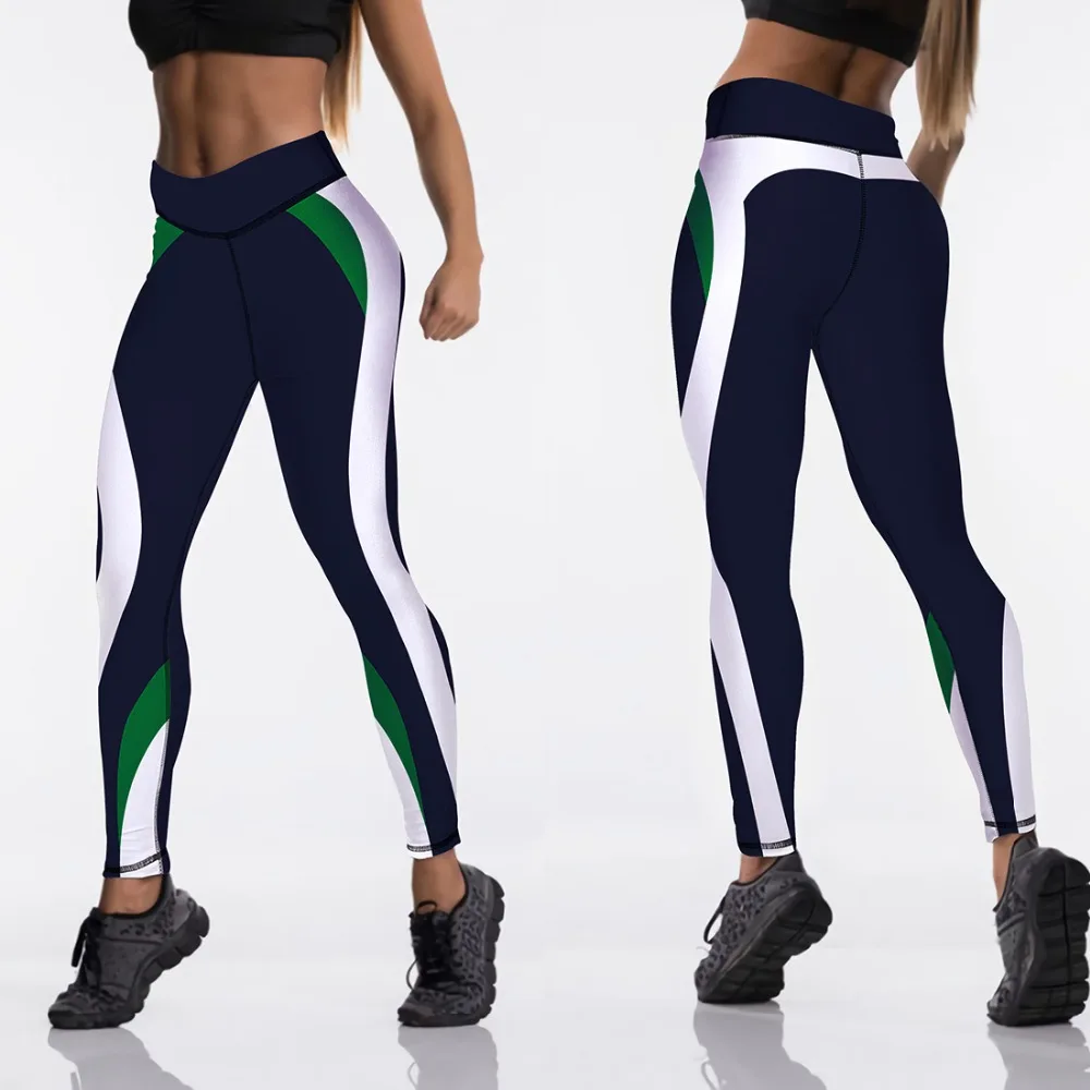 Spandex High Waist Women Digital Printed Fitness Leggings Push Up Sport GYM Leggings 