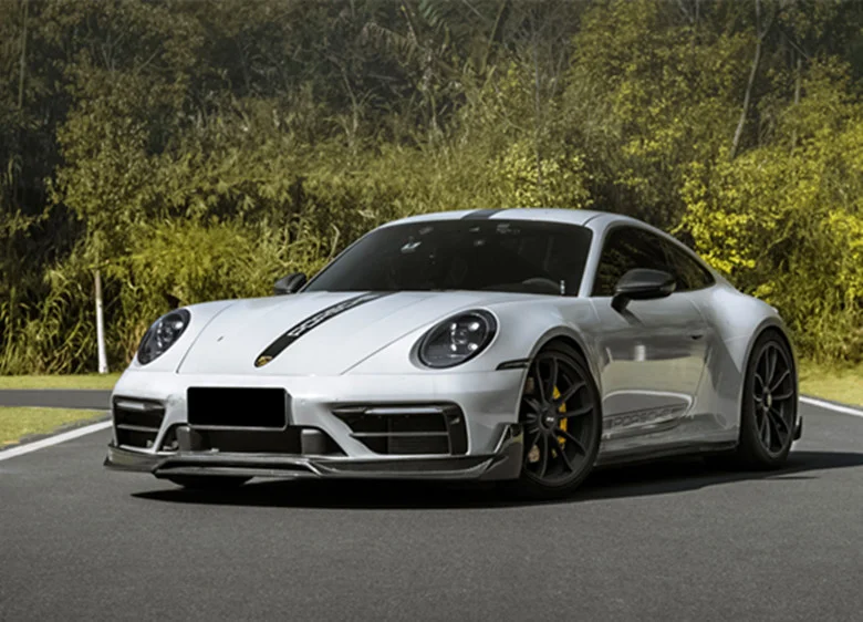 新しいポルシェ992カレラs改造小さなサラウンドmiw炭素繊維フロントリアリップサイドスカートテール ボディキット Aliexpress