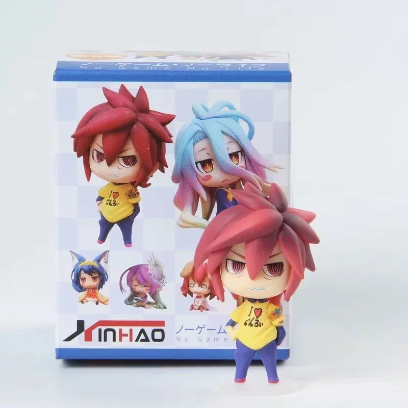 Anime Figure No Game No Life Shiro Sora Jibril Steve PVC Action Figures Collectible Model Toys Doll 6pcsset (3)