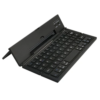 

Universal Portable Foldable Wireless Bluetooth Keyboard with Kickstand for IOS Andriod Windows Smartphone Tablet Black
