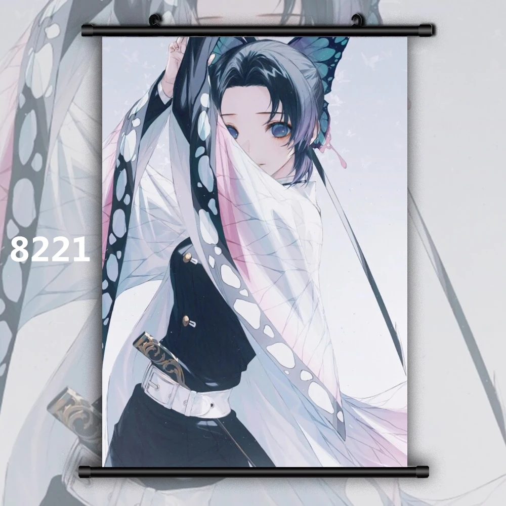 Demon Slayer Kimetsu no Yaiba Tanjirou Nezuko Zentisu Shinobu Douma Giyuu Kokushibou Аниме Манга плакат в рулоне