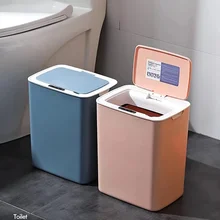 14L Smart Trash Can Automatic Infrared Sensor Dustbin Bin Home Intelligent Garbage  Electric Waste Bin Rubbish Can Home Garbage