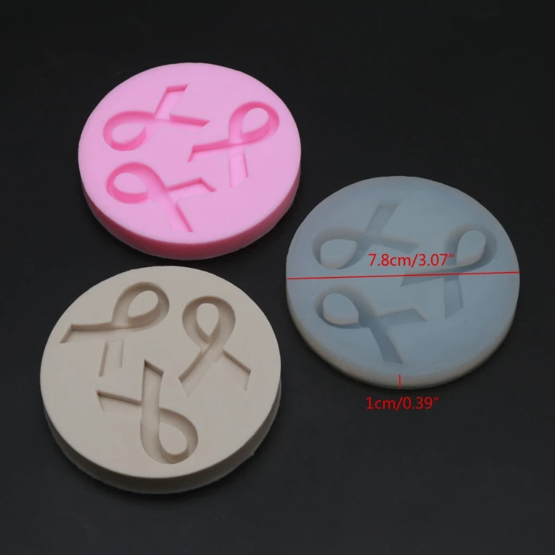 Silicone Mold AIDS Cancer Awareness Bow Keychains Ribbon Bow Epoxy Resin Molds 54DC