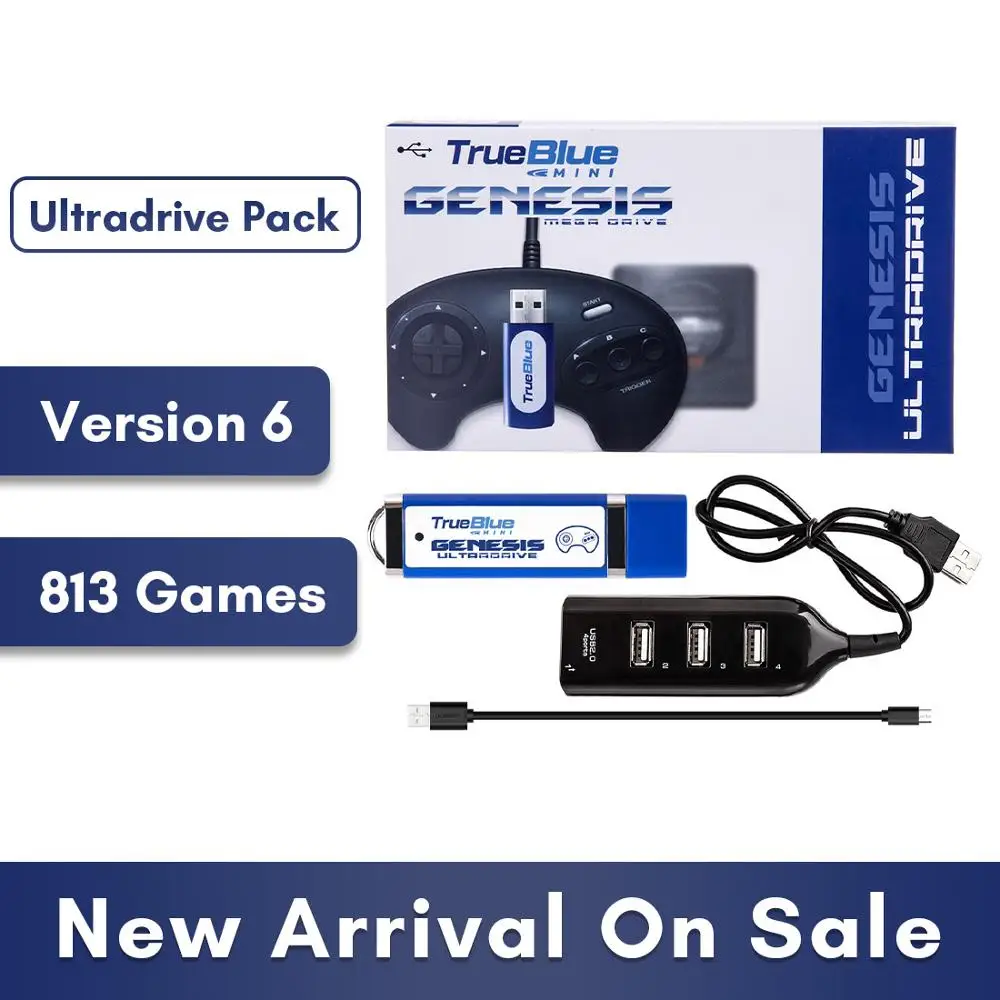 HOBBYINRC 813 игр настоящий синий мини Ultradrive пакет для Genesis/для MegaDrive Mini 2019 Новое