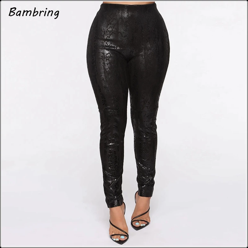 

Winter Wool Warm Snake Print Pencil Pants Women High Waist Elastic Seamless Trousers Leggings Soft Black Slim Skinny Pant Custom