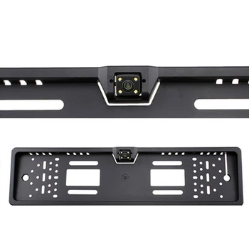 

Auto EU Car License Plate Frame HD Night Vision Car Rear View Camera Reverse Rear Camera with 4 Led Light