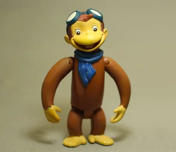 

Cute Joint Curious Monkey George PVC Model Figure Toy Doll Children Birthday Gift Home Decoration
