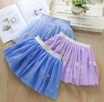 

Hot Cartoon Snow Sequined Mesh Skirts For Girls Baby, Princess Kids Fashion Skirts Wholesale 6 pcs/lot, Free Shipping