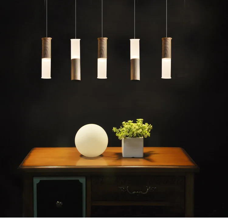 

Nordic wood Pendant lamp Modern simple model suspension light For Living Dinning Room bedroom Foyer Light Fixtures