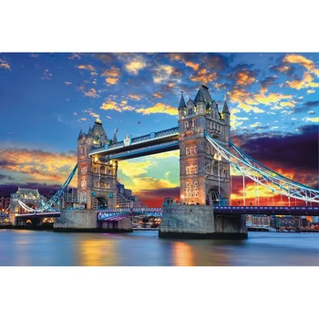 

75 X 50cm 1000 Pieces Paper Jigsaw Puzzles Tower Bridge Assembling Picture