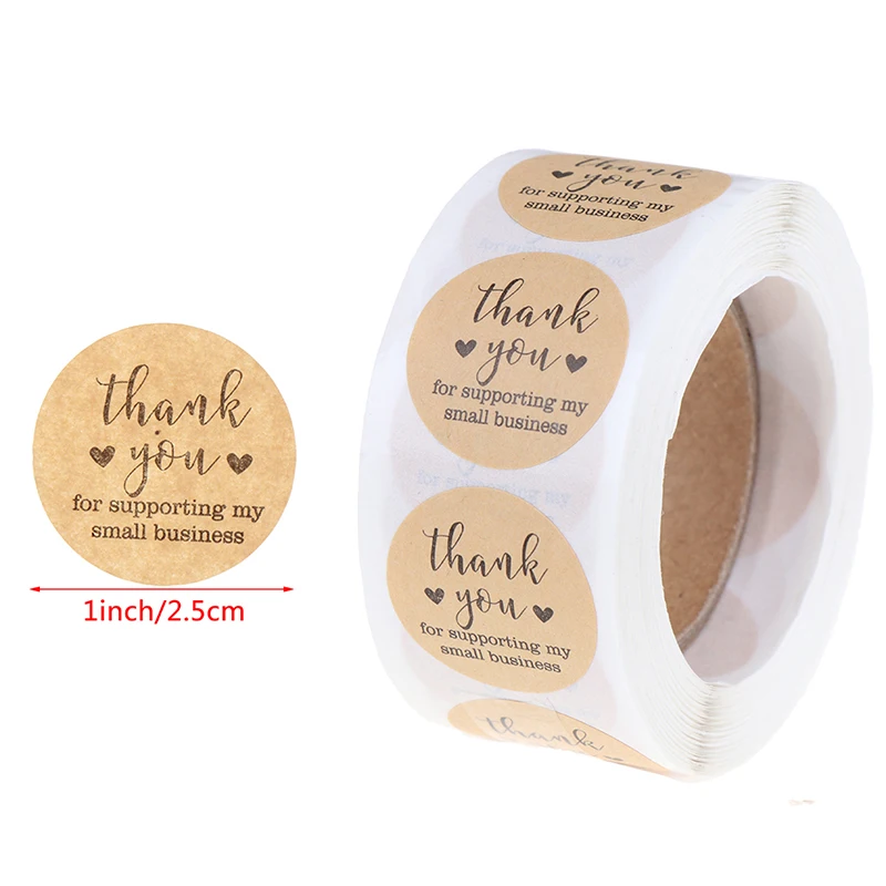 

Paper Label Stickers Gold Thank You Sticker Scrapbooking 500pcs for Wedding Gift Card Business Packaging Stationery Sticker
