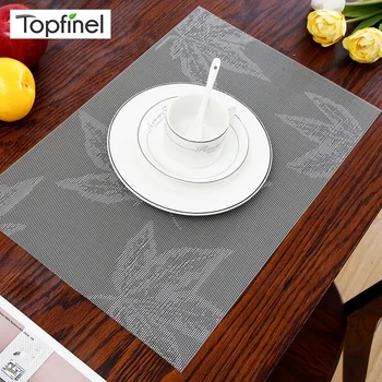 

Topfinel PVC Cup Coaster For Dining Coffee Plastic Placemats In Kitchen Accessories Table Runner Stain-Resistant Pad Table Mats