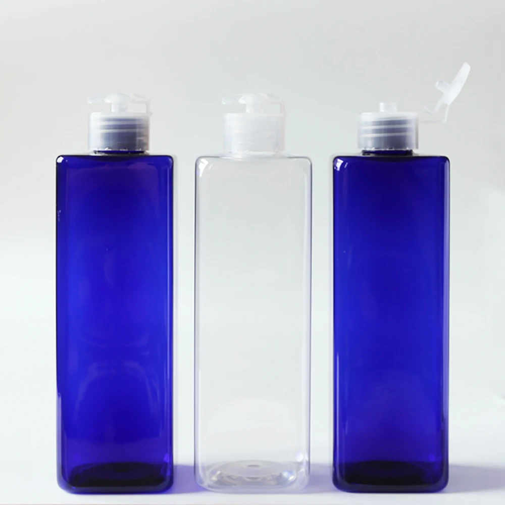 Wholesale 500ml clear/blue Lotion Refillable Bottle Cosmetic Plastic
