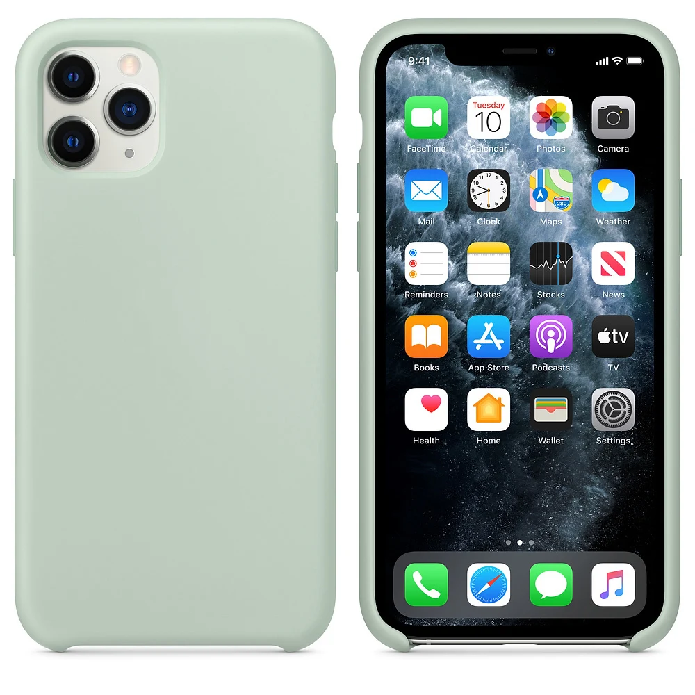 

Luxury New color Beryl silicone Cover for IPhone 11 Pro Max case xs max xr x 8 7 6s plus cases logo Rubber Shockproof Thin Soft