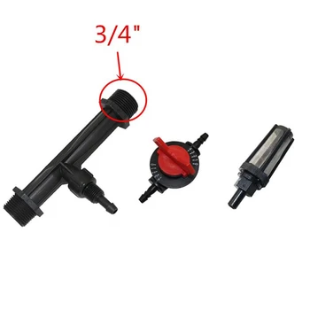 

3/4" Garden Irrigation Device Venturi Fertilizer Injector Switch Filter Set Excellent Chemical Resistance Fertilizer Injection