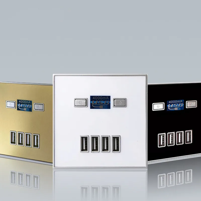 4 Порты и разъёмы USB быстрой зарядки розетки DC5V 4A настенная зарядка ЕС Стандартный
