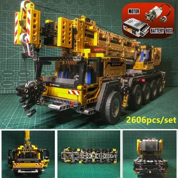 

Technic series 20004 Motor Power Mobile Crane Mk II Car Model Building Kits Blocks Bricks Compatible With 42009 birthday gifts