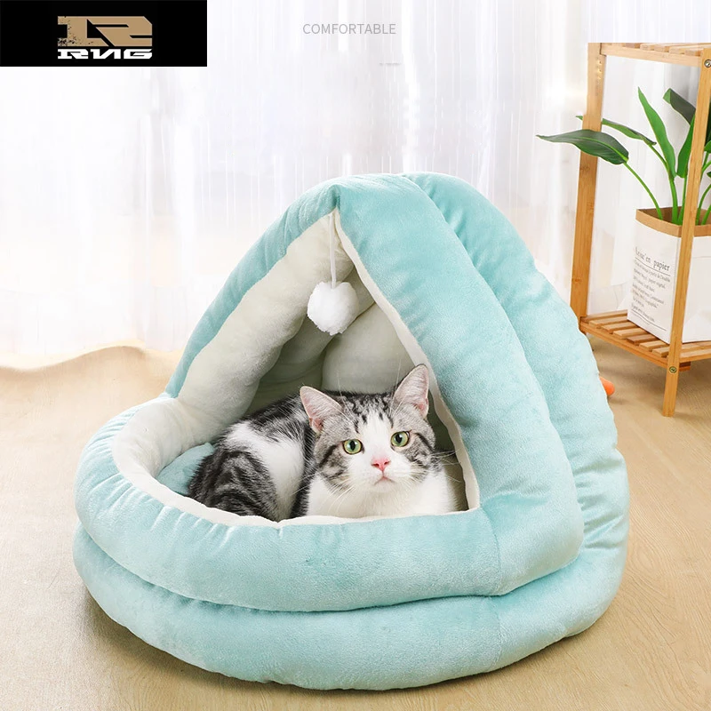 

Pet Bed Puppy Kennel Sofa Polar Fleece Material Bed Pet Mat Cat House Cat Sleeping Bag Warm Nest Teddy Kennel with Inner Selling