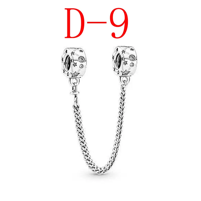 New Original Silver Color Star Safety Chain Diy Beads Fit European Charms Bracelet Bangle Women Jewelry Accessories P883 | Украшения и