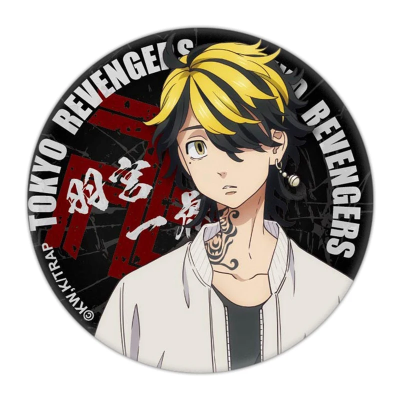 Tokyo Revengers Cosplay Anime Badges Manjiro Ken Takemichi Hinata Atsushi Chibi Pins Cute Brooches Fans Collection Props