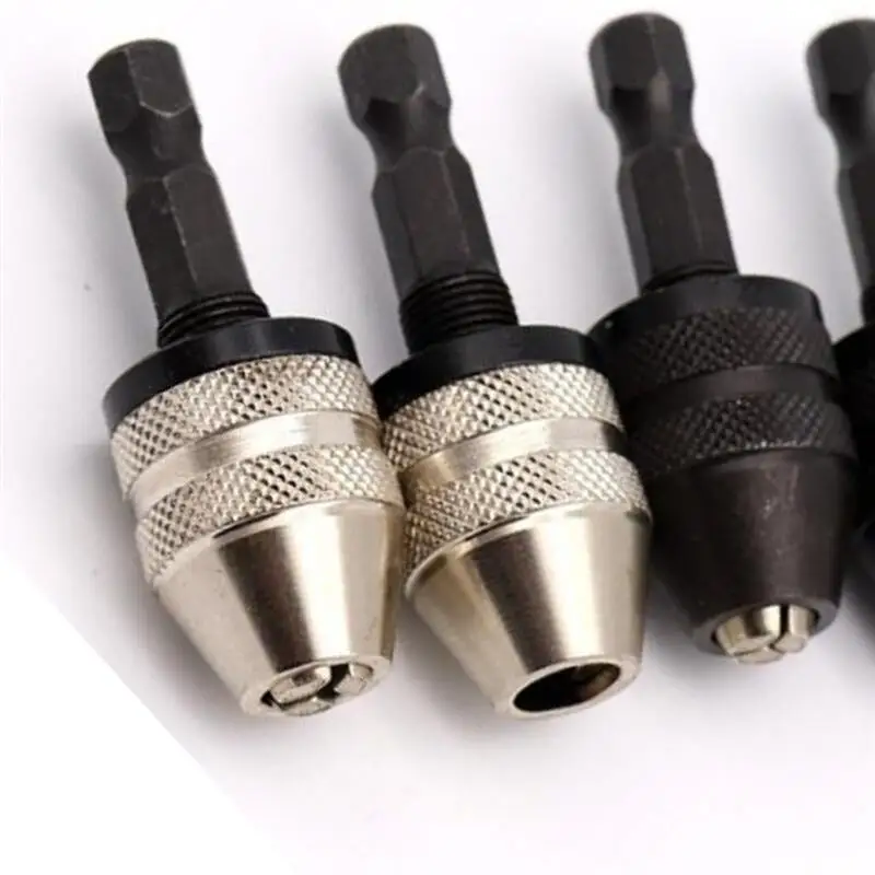WINOMO Mini Alloy 3-Jaw Drill Chuck Drilling Adapter Converter Adaptor To Hold 0.3-6.5mm Drill Bits Converter Tool(Random Color)
