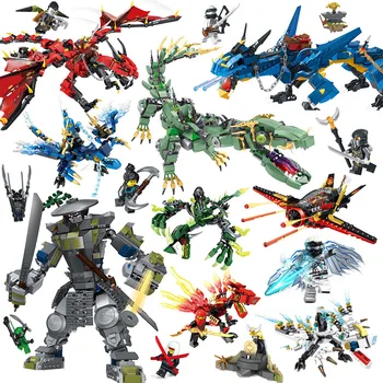 

Ninja Series Dragon Man Robots Building Blocks Compatible Ninjagoed Friends Bricks Model Figures Toys for Children