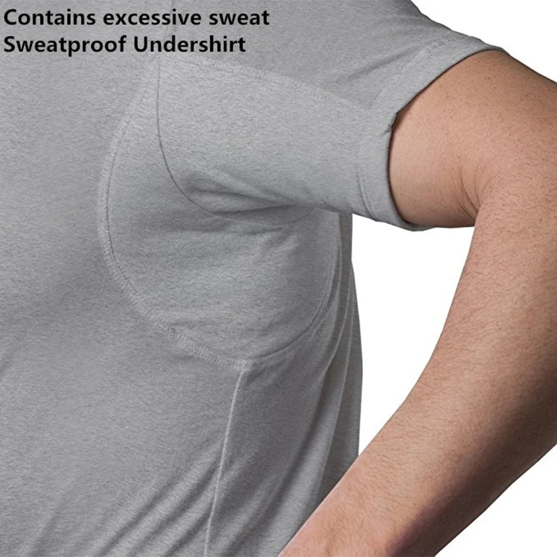 

WESPROJECT Silk Smooth Blocks Odor From Reaching Outer Garment Underarm Padded Sweat Proof Undershirt Armpit Sweatproof t-Shirt