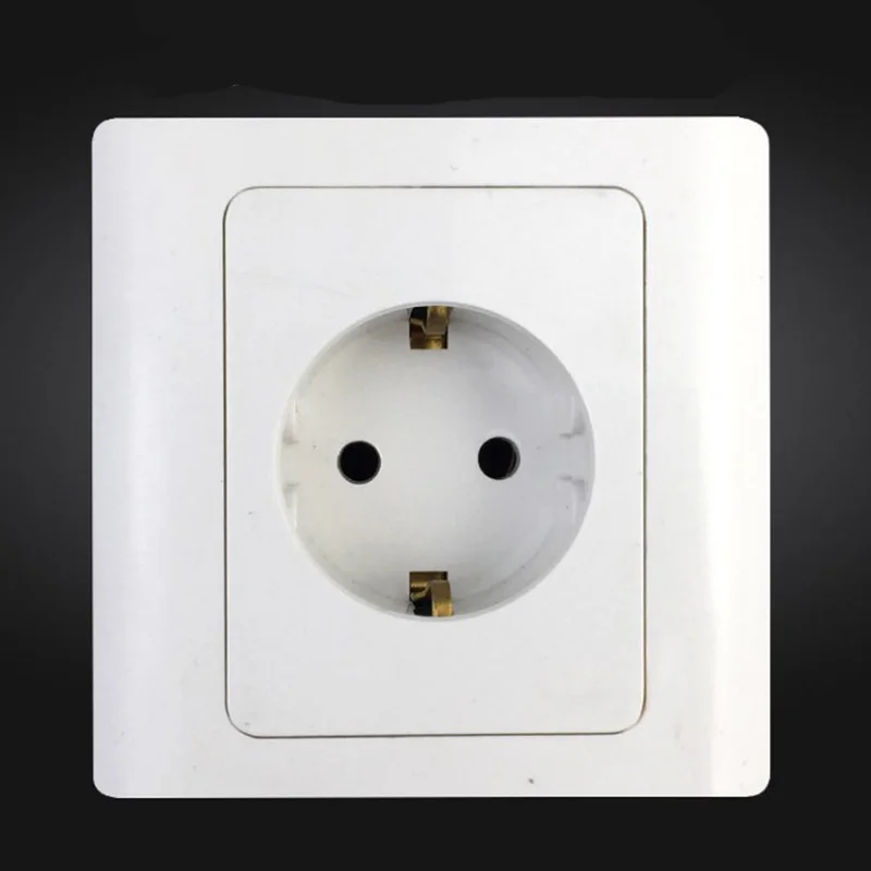 

Wall Electronic Socket EU Standard Power Outlet Power Socket Ground Wire German standard wall socket 86mm*86mm