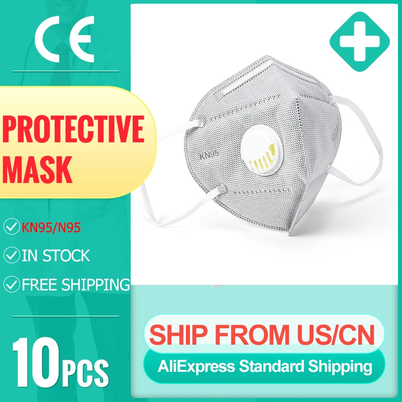 

Protective Mask Protective Mouth Mask Disposable Face Masks Anti-Dust Anti-Fog Health Mask With Breathing Valve