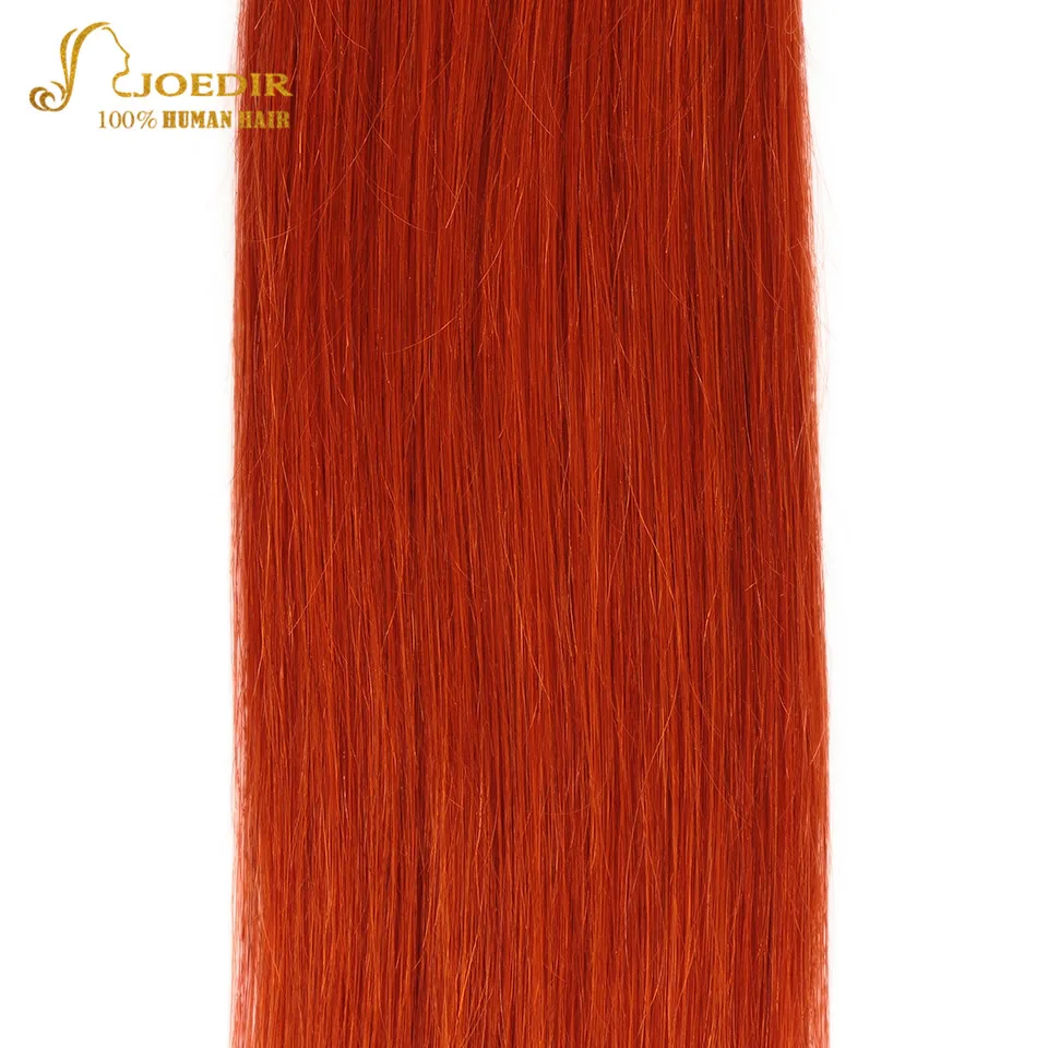Joedir Brazilian Straight Hair Bundles With Frontal Lace Frontal With Bundles Orange Red Remy Hair 3 4 Bundles With Frontal