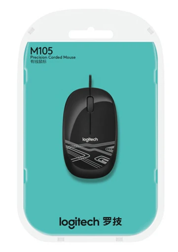 Original Package Оптическая эргономичная мышь для ПК и ноутбука logitech USB M105 Corloful розовый синий черный белый - Цвет: Original Package