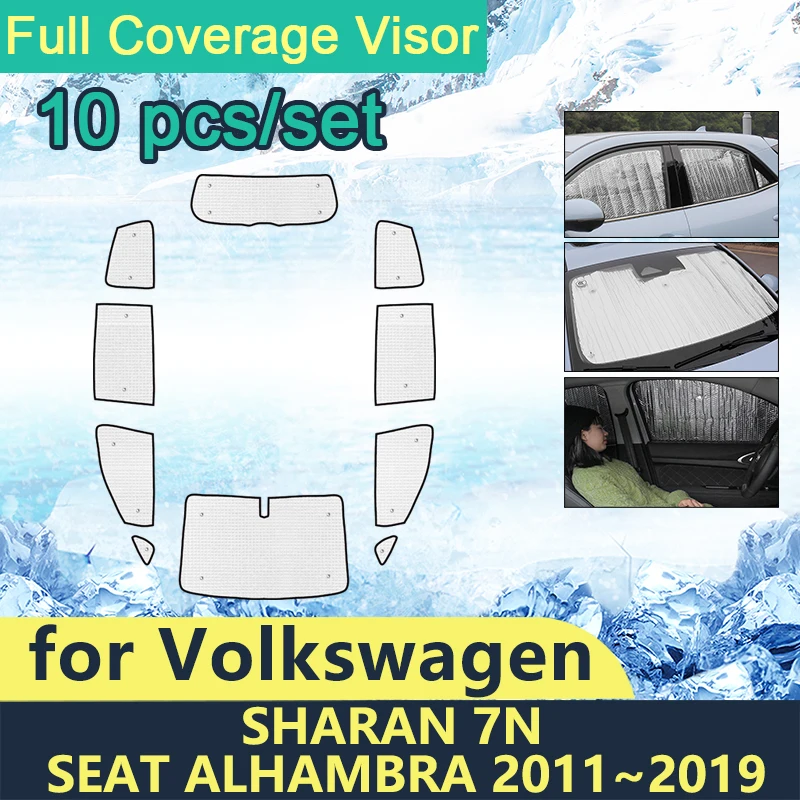 Full Covers Sunshades For VW Volkswagen Sharan 7N SEAT Alhambra 2011~2019 Car Windshields Accessories 2018 2017 2016 2015 2014 |