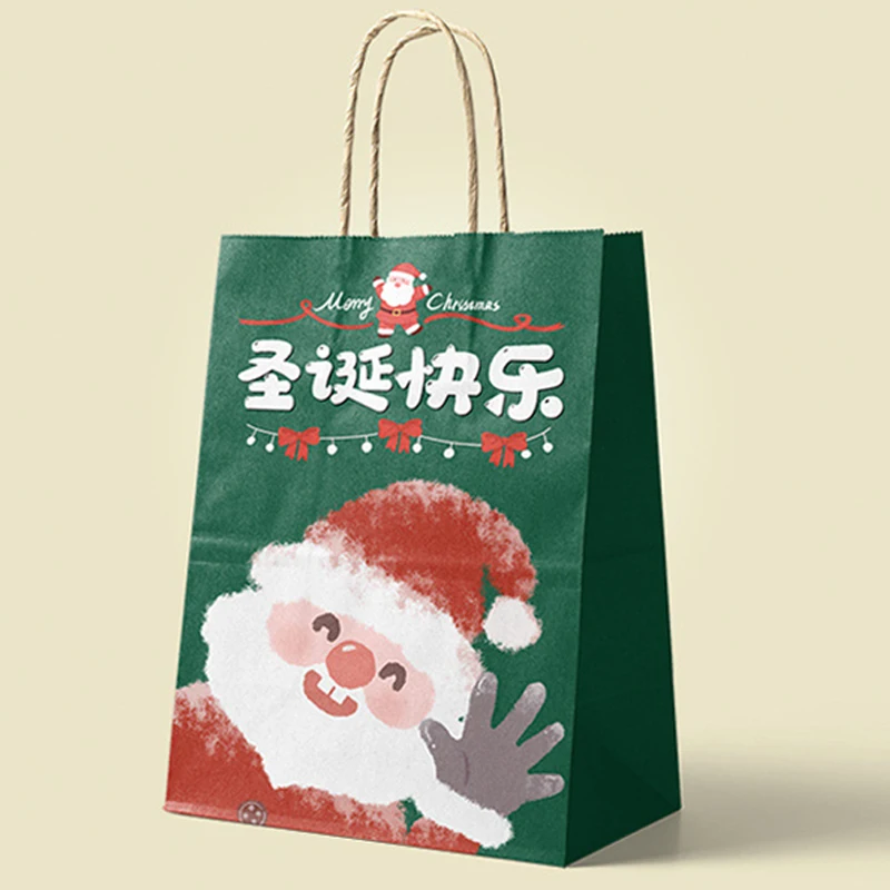Kraft Paper Christmas Paper Gift Bags 