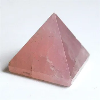 

REIKI ENERGY CHARGED ROSE QUARTZ NATURAL CRYSTAL STONE HEALING PYRAMID GIFT 1PCS
