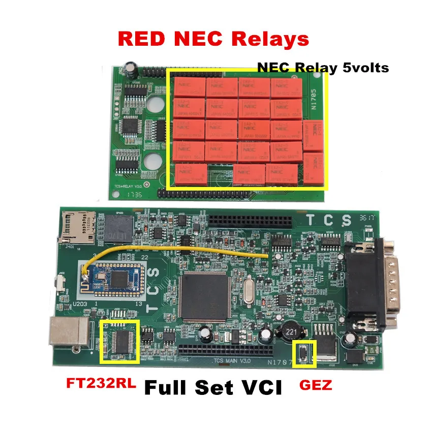 3pcs/lot DHL Free Newest version 2016.00 NEC V3.0 Board with/without
