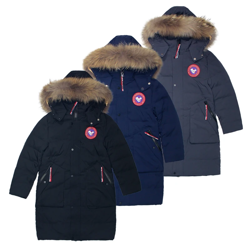 

Boys Winter Parka Warm Thickening Fur Collar Child Coat Children Outerwear Windproof Boys Kids Jackets For 8-16 Years Old
