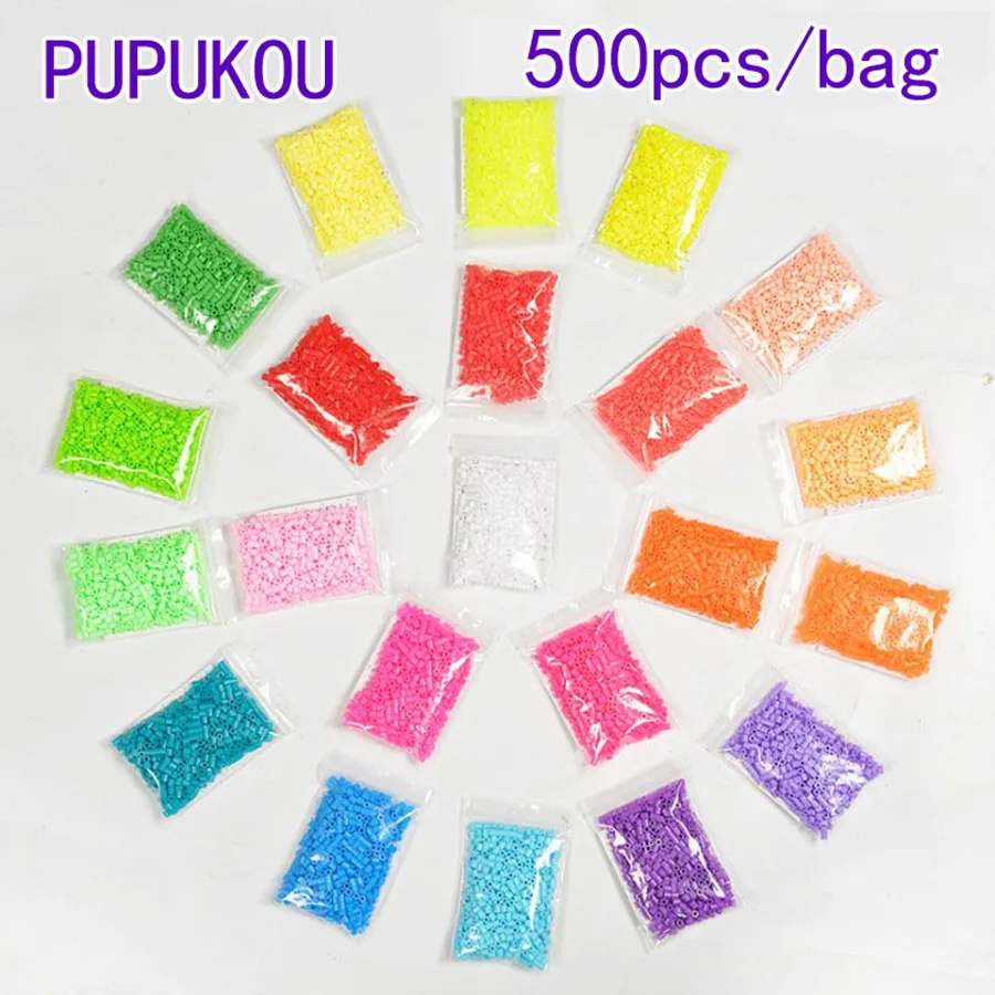 500pcs/bag Beads Toys 5mm Perler Hama Kids Education Diy Puzzles Handmade Gift